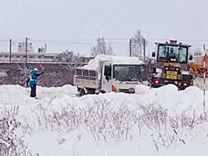 雪堆積場作業現場警備